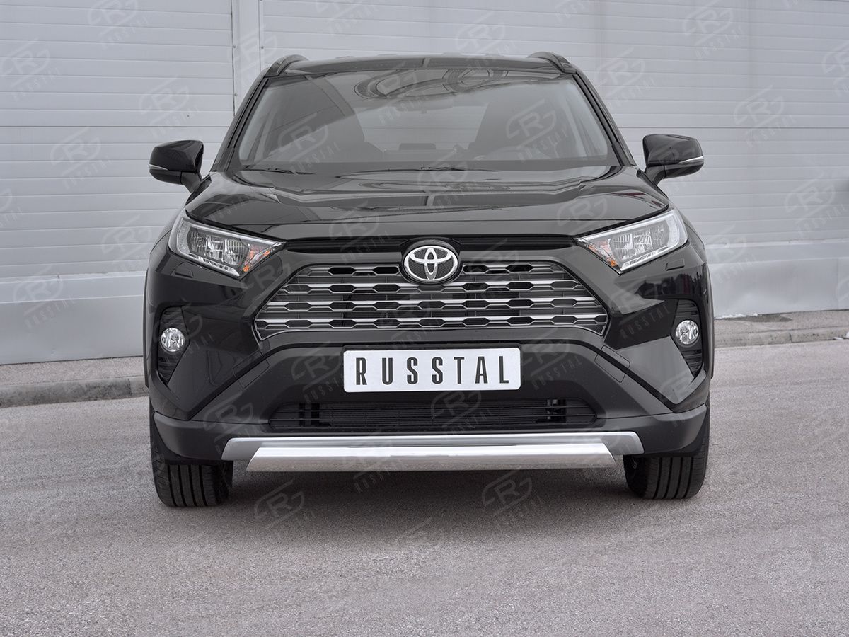 Защита RusStal переднего бампера d75х42 (дуга) для Toyota RAV4 V 2019-2026. Артикул TR4Z-003358