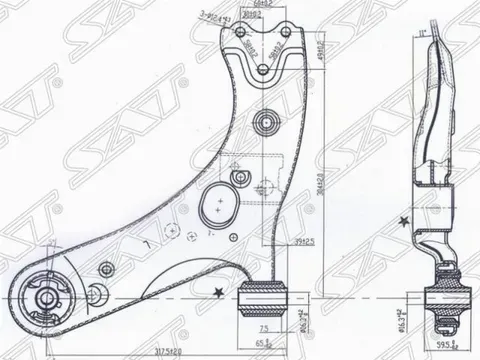РЫЧАГ НИЖНИЙ TOYOTA AURISBLADECOROLLARUMIONMAR (SAT). Артикул ST4806912300