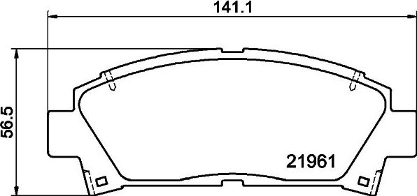 Тормозные колодки Mintex передние для Toyota MR2 II (W20) 1989-2000. Артикул MDB1684