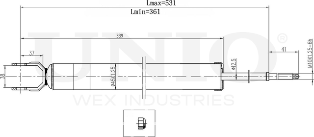 Амортизатор подвески (Unio). Артикул SAB-10429