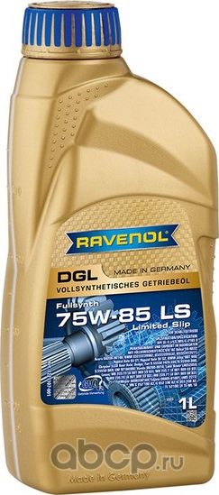 RAVENOL DGL SAE 75W-85 Масло трансмиссионное синт. 1L. Артикул 1221107001