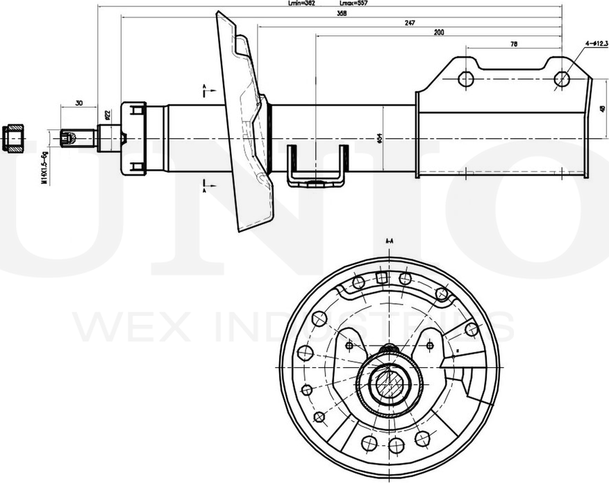 Амортизатор подвески (Unio). Артикул SAB-10348