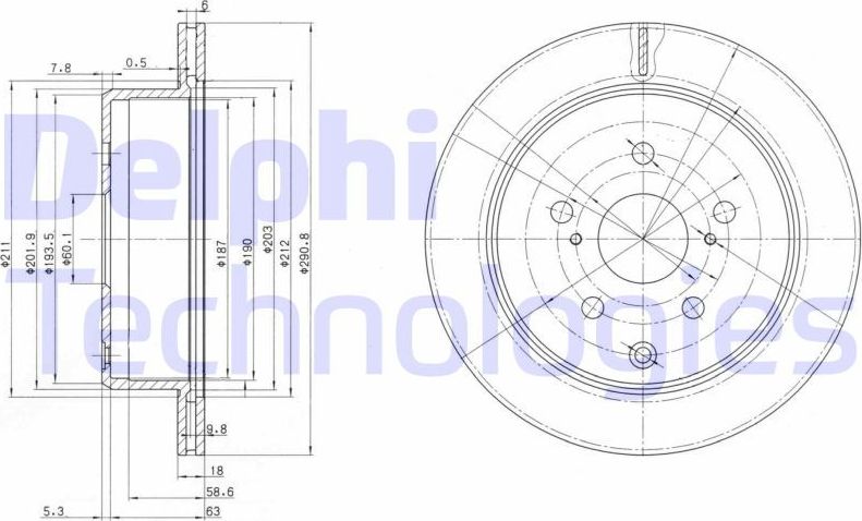 Тормозной диск Delphi. Артикул BG3166