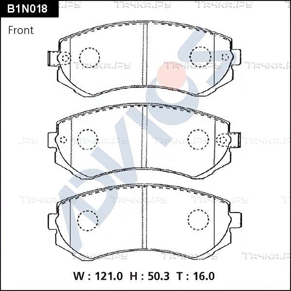 Тормозные колодки Advics. Артикул B1N018