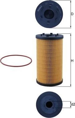 Масляный фильтр Mahle. Артикул OX 1306D