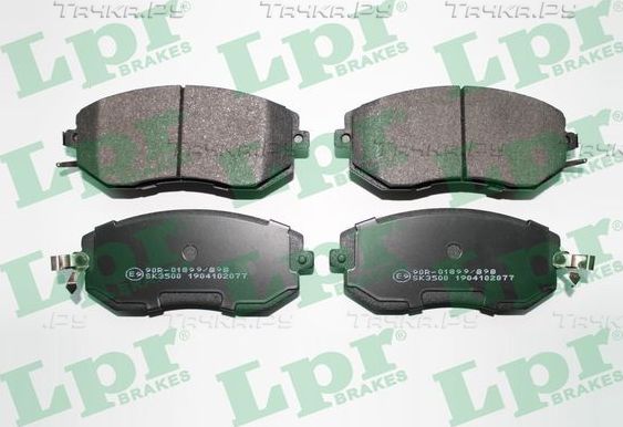 Тормозные колодки LPR передние для Subaru Impreza III 2008-2012. Артикул 05P2077