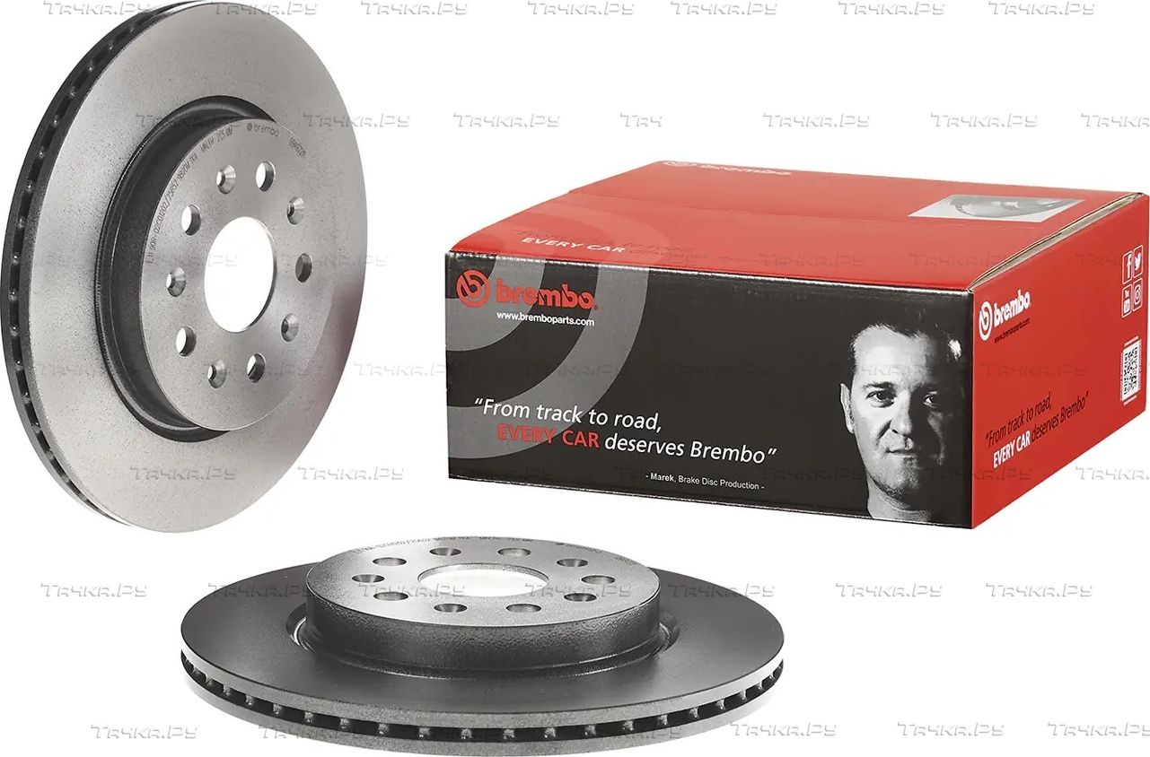 Тормозной диск Brembo PRIME LINE - UV Coated задний для Saab 9-5 II 2010-2012. Артикул 09.A972.11