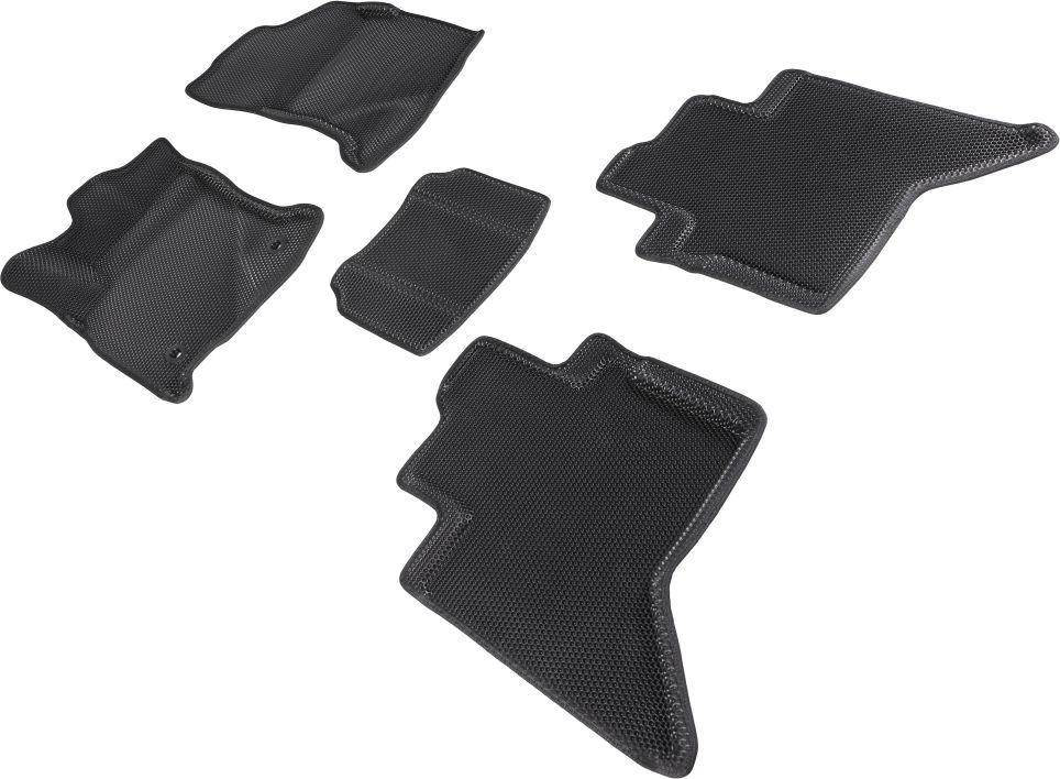 Коврики Seintex 3D EVA Соты для салона Toyota Hilux VIII 2015-2026 ЧЕРНЫЕ. Артикул 95446