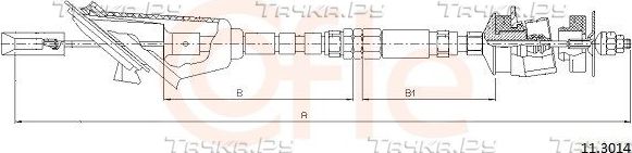 Трос сцепления Cofle для Peugeot 106 I 1996-2004. Артикул 11.3014