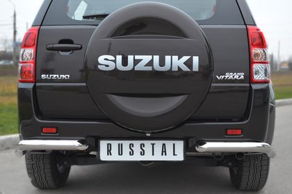 Защита RusStal заднего бампера d63 (дуга) для Suzuki Grand Vitara 5-дв. 2012-2015. Артикул SVZ-001098