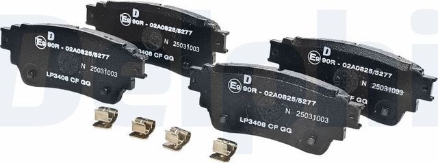 Тормозные колодки Delphi (Low-Metallic). Артикул LP3408