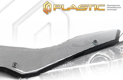 Дефлектор СА Пластик для капота (Шелкография черная) Renault Kaptur 2016-2024. Артикул 2010010512163