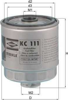 Топливный фильтр Mahle. Артикул KC 111