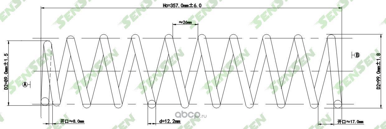 ПРУЖИНА ПОДВЕСКИ ЗАДНЕЙ HYUNDAI IX35, KIA SPORTAGE 2.0CRDI 10 (Sensen). Артикул SCP10092