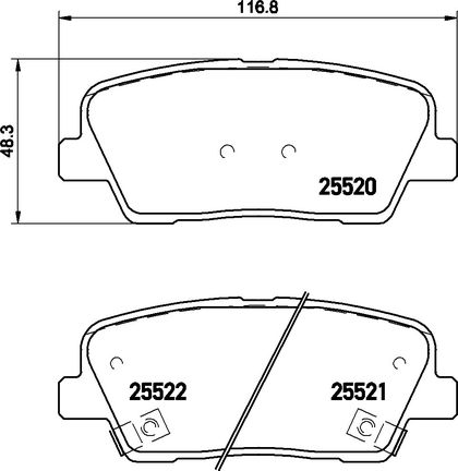 Тормозные колодки Brembo задние для Kia Mohave I 2007-2024. Артикул P 30 063 - купить в Москве, фото, отзывы, доставка по всей России. Магазин Тачка.Ру