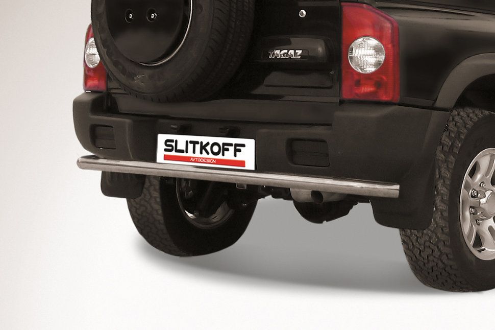 Защита Slitkoff заднего бампера d57 для ТагАЗ Tager 5-дв. 2008-2026. Артикул TAT5d016