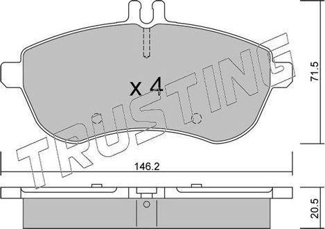 Тормозные колодки Trusting. Артикул 681.0