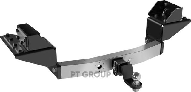 Фаркоп PT Group под американский квадрат с нержавеющей накладкой для Dongfeng DF6 2022-2026. Артикул DFS-22-991124.00
