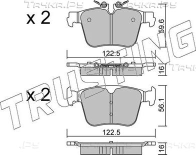 Тормозные колодки Trusting задние для Volvo S60 III 2019-2026. Артикул 1329.0