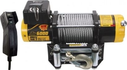 Лебёдка электрическая 12V T-MAX ATW-6000 OFF-ROAD Improved 6000 lbs 2720 кг (Стальной трос). Артикул W0427