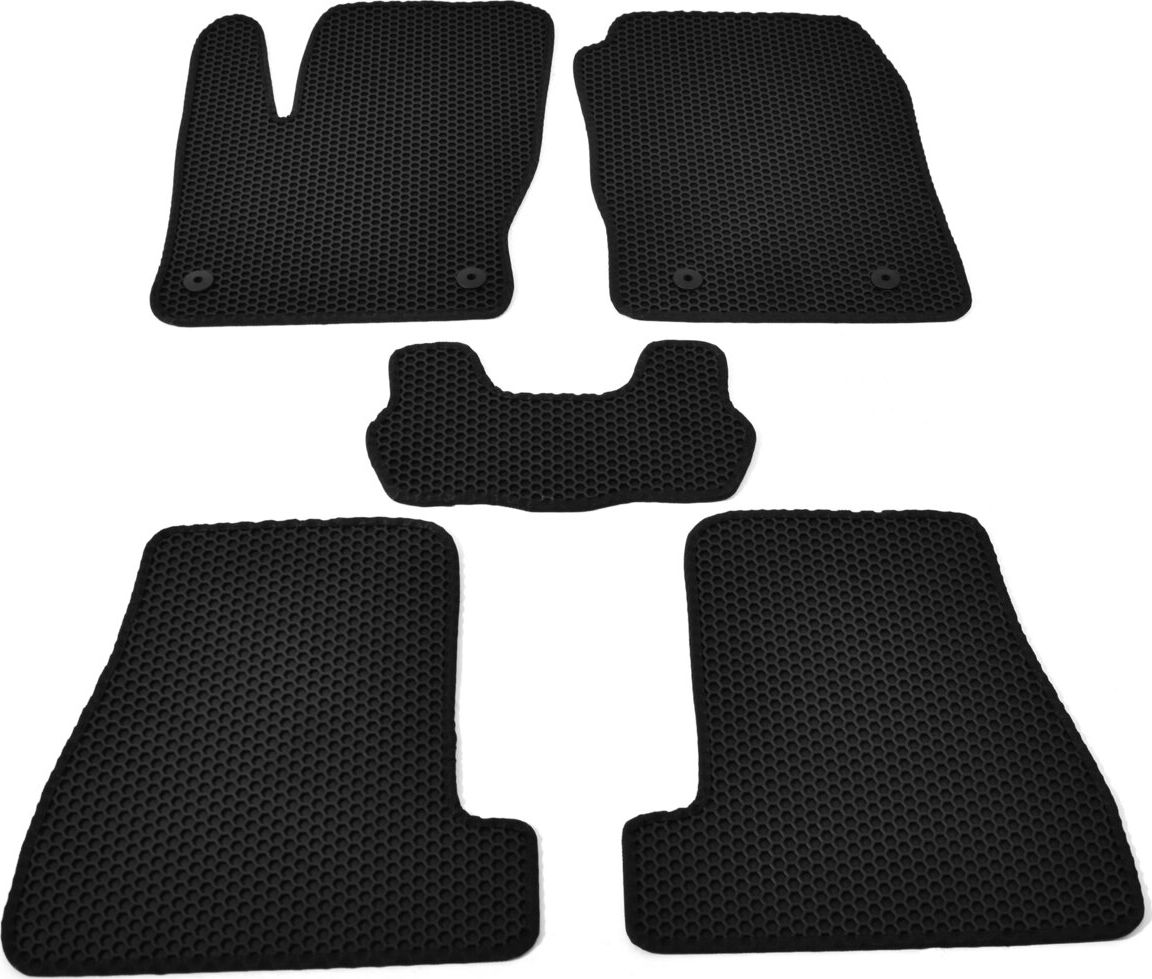 Коврики резиновые Avtodriver SOTA для салона Ford Focus III рестайлинг 2015-2019 Черные, черный кант. Артикул EVAS.0176.01