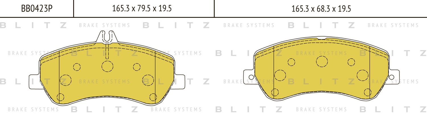 Колодки тормозные MB X204 08- перед. (Blitz). Артикул BB0423P