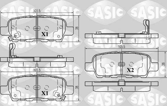 Тормозные колодки Sasic. Артикул 6214025