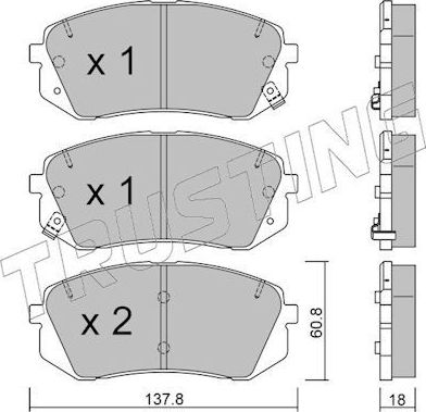 Тормозные колодки Trusting. Артикул 799.1