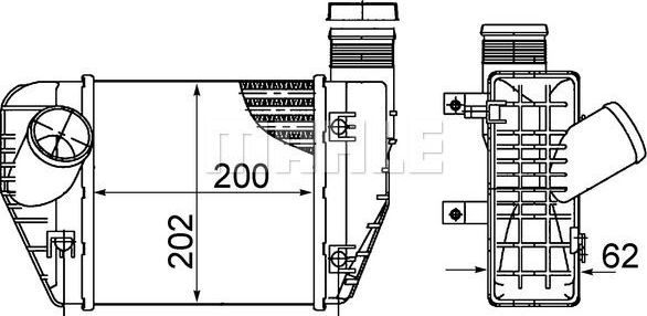 Интеркулер Mahle Behr для Audi A6 III (C6) 2004-2011. Артикул CI 423 000S