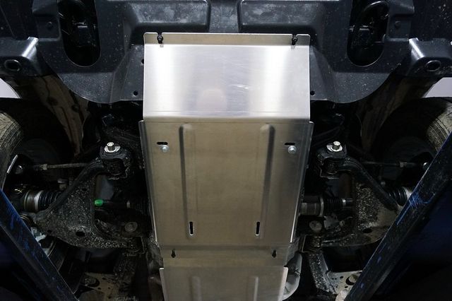 Защита алюминиевая ТСС (4 мм) для картера и переднего моста JAC T6 4WD 2021-2026. Артикул ZKTCC00546