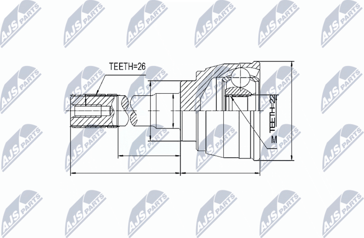 Шрус наружный (граната) NTY. Артикул NPZ-SU-006