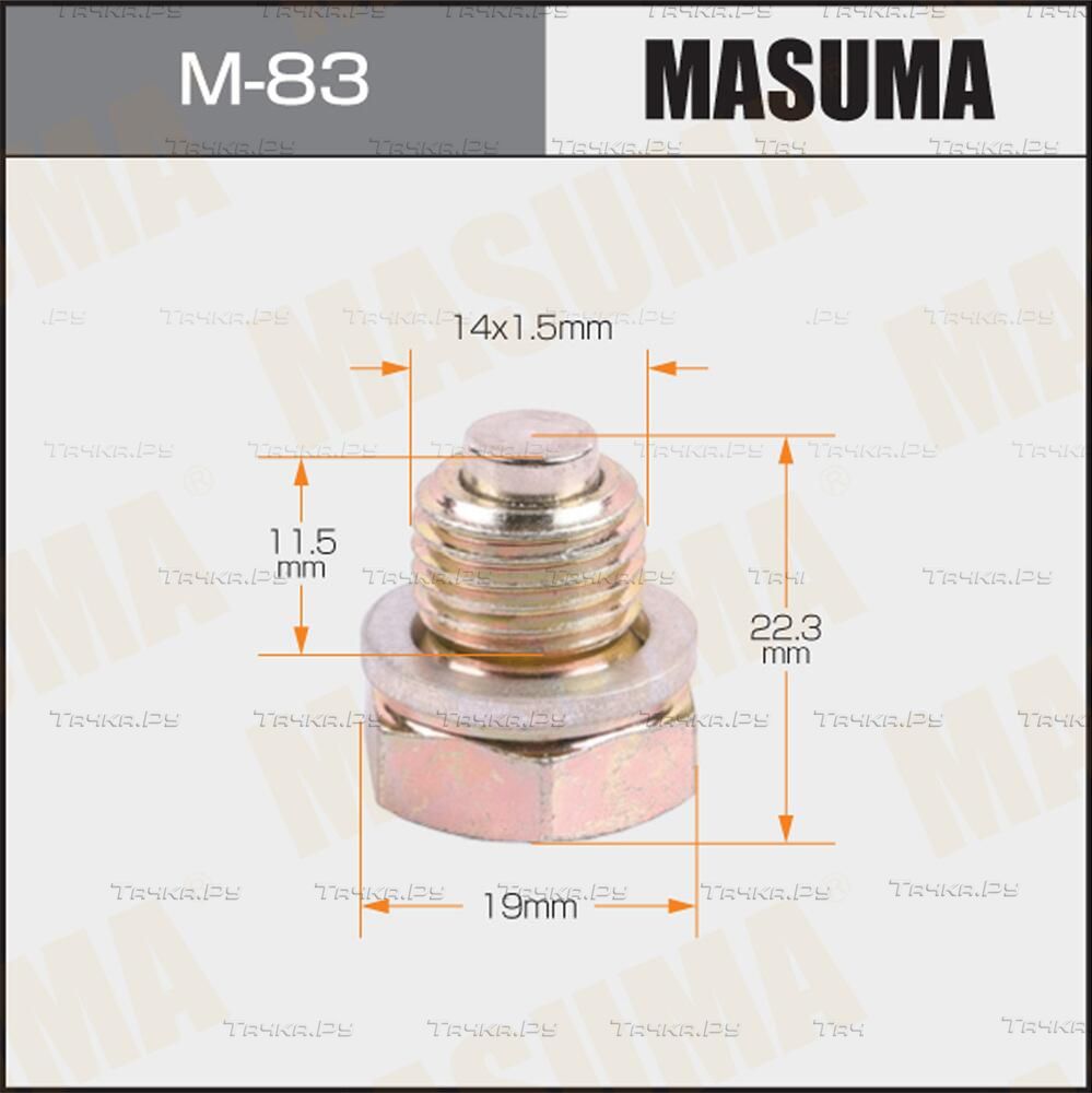 Сливная пробка масляного поддона двигателя Masuma для Audi A3 I (8L) 1996-2003. Артикул M-83
