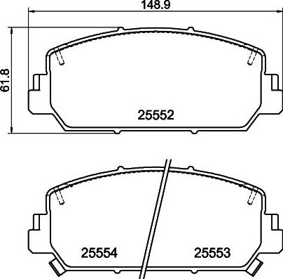 Тормозные колодки Nisshinbo. Артикул NP8052