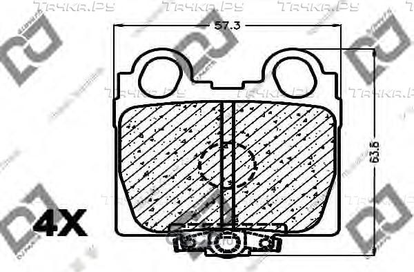 Колодки тормозные дисковые (DJ Parts). Артикул BP1073