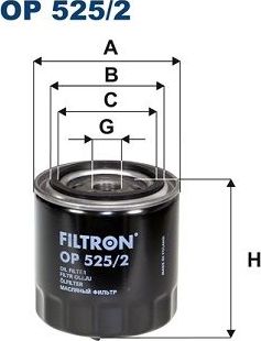 Масляный фильтр Filtron. Артикул OP 525/2