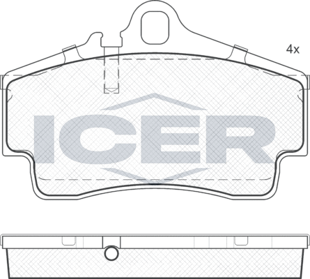 Тормозные колодки Icer. Артикул 181619