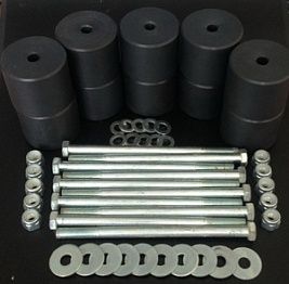 Боди лифт комплект Алком 65 мм (d=70 мм) с крепежом (10 болтов М12x200) для УАЗ Патриот 2005-2015 Черный. Артикул 2682