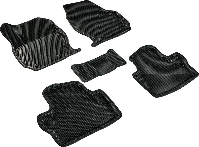 Коврики Seintex 3D EVA ромб для салона Volvo XC70 II 2007-2013 ЧЕРНЫЕ. Артикул 98448