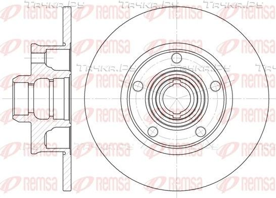 Тормозной диск Remsa задний для Volkswagen Vento 1991-1998. Артикул 6025.00
