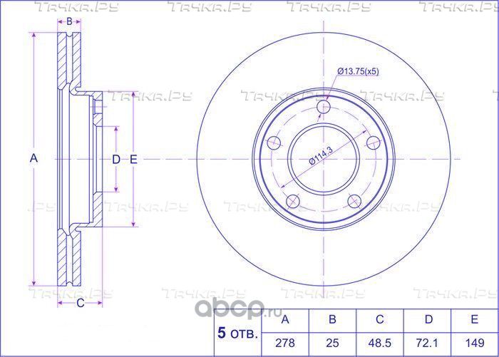 Диск тормозной (TI-Guar). Артикул TGC24Y3325XC