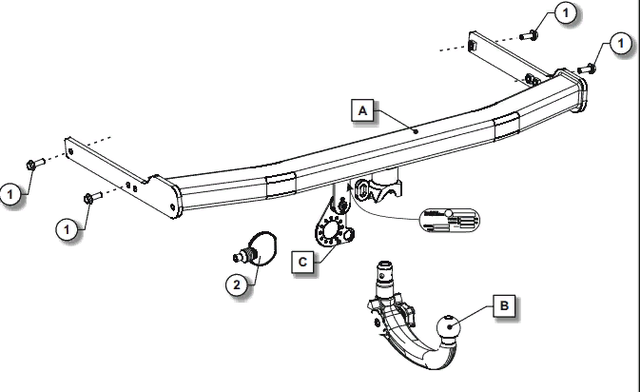 Фаркоп Oris (ранее Bosal) для Skoda Karoq 2017-2026. Артикул 051-983