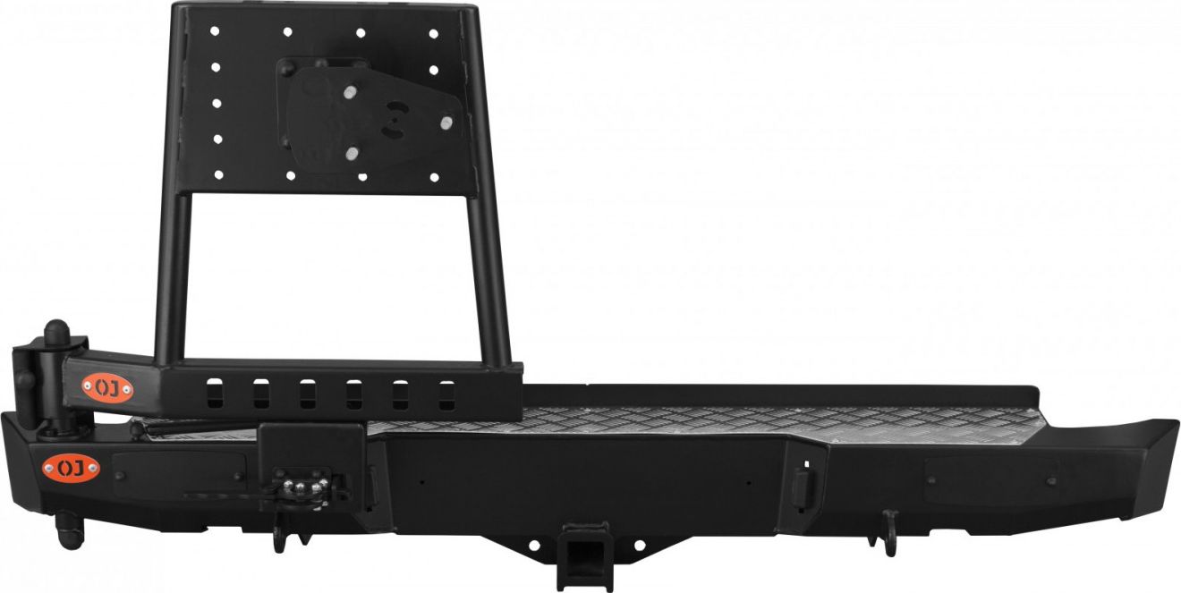 Бампер силовой OJ задний с универсальной калиткой для Volkswagen Amarok 2010-2016. Артикул 03.136.02