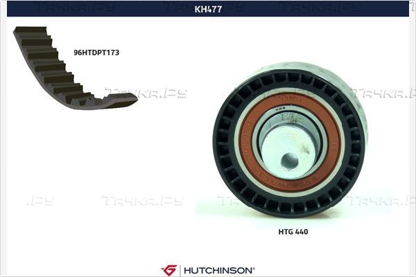 Ремень ГРМ с роликами (комплект) Hutchinson для Dacia Dokker I 2012-2026. Артикул KH 477