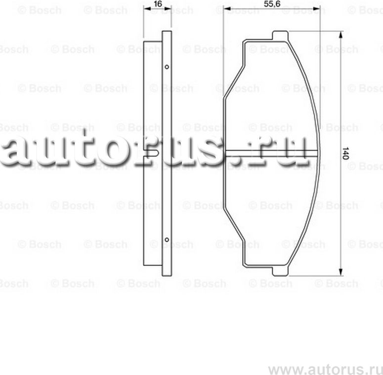 Колодки тормозные дисковые (Bosch). Артикул 0986424382