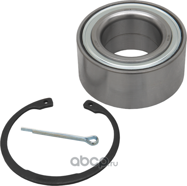 Подшипник ступицы, комплект, передний, подшипник, стопорное кольцо, шплинт, KIA Sportage IIIII 20 (Hola). Артикул NB769