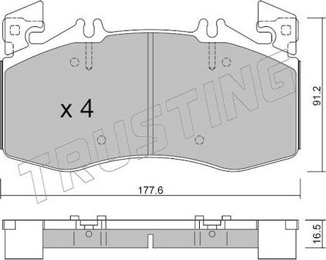 Тормозные колодки Trusting для Mercedes-Benz GLA II (H247) 2020-2026. Артикул 1270.0