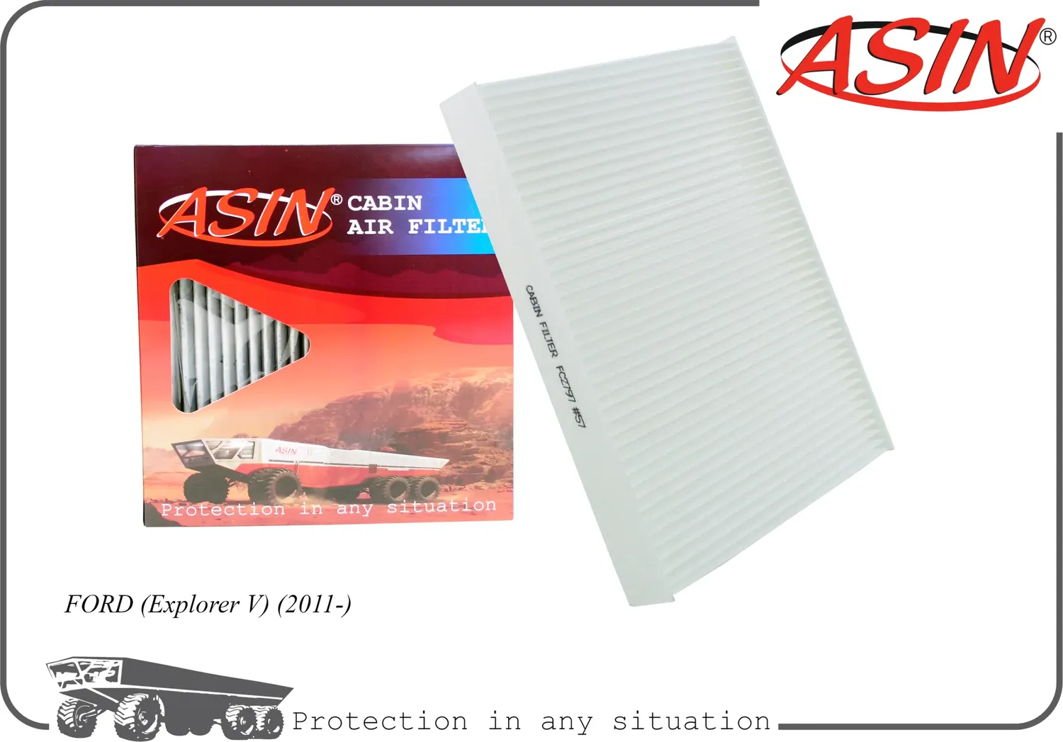 Фильтр салонный (Asin). Артикул ASINFC2797