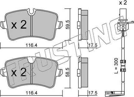 Тормозные колодки Trusting. Артикул 971.1W