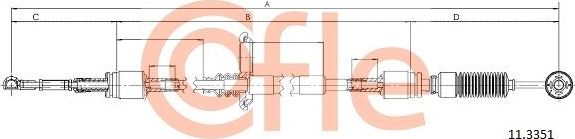 Трос переключения передач КПП Cofle для Mercedes-Benz Vito I (W638) 1996-2003. Артикул 11.3351
