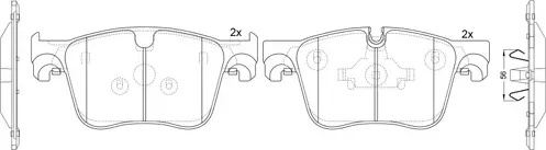 К-т дисков. тормоз. колодок (SB Nagamochi). Артикул BP42045